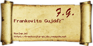 Frankovits Gujdó névjegykártya